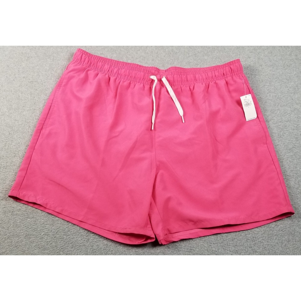 NEW Old Navy Swim Trunks Men's L Large Pink Drawstring‎ Shorts Liner Beach Lake